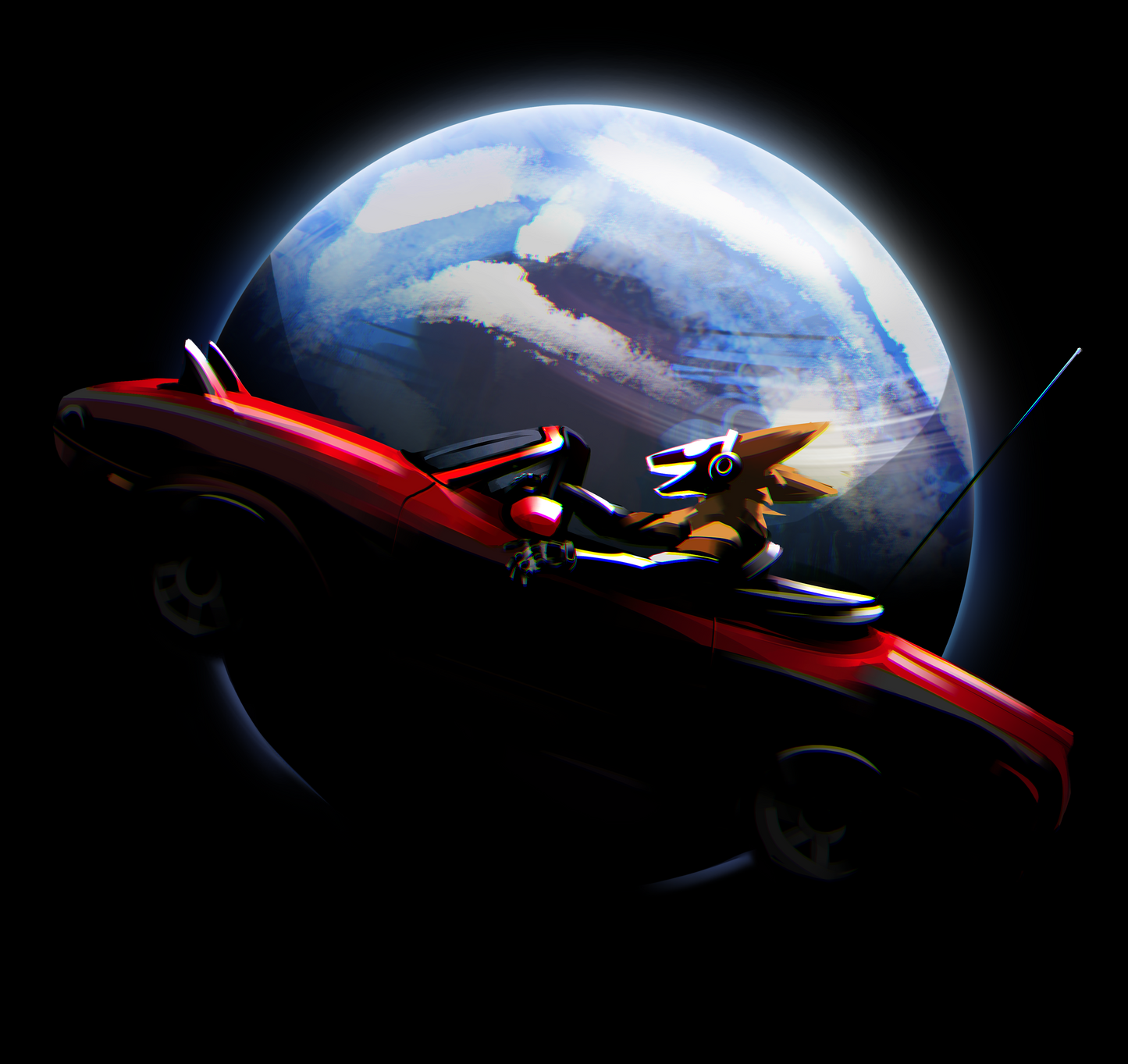 Cosmic Roadster - Protogen StarMan Tee